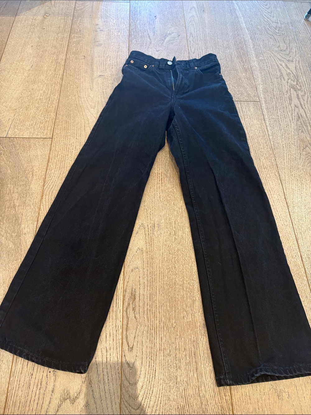 Dr. Denim Black Wide-Leg Jeans size 25 high waist modern